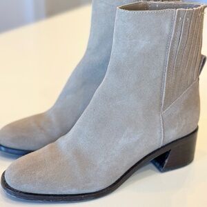 Dolce Vita Linny H20 Taupe/Beige Suede Ankle Booties